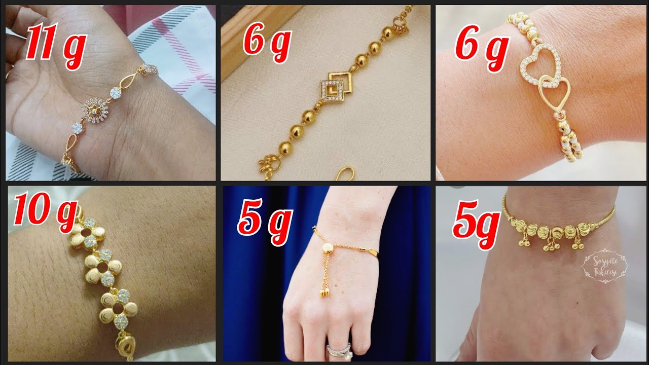 4 - 6 gram gold bracelet design | gold bracelet model | bracelets - YouTube