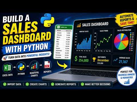 Python Sales Dashboard | Convert Excel Data into Beautiful Charts