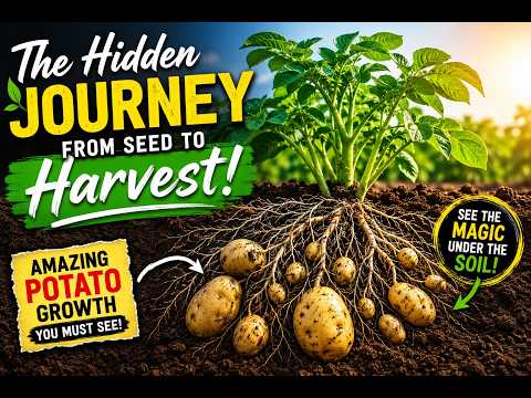 Potato Growth Time-Lapse 🥔 | From Seed to Harvest | Amazing Underground Growth