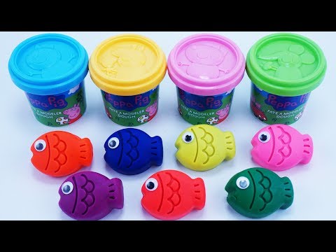 Making 3 Ice Cream out of 6 Glitter Play Doh PJ Masks Peppa Pig Surprise Eggs Toys - PlayDoh Fun!
