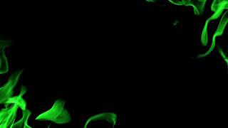 Green Fire Background Overlay