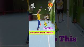 How To Improve " SMASH " Do This 👆 #shorts #badminton #smash screenshot 5