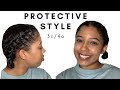 Quick &amp; Easy Protective Style 3c/4a Curls // How to Flat Twist