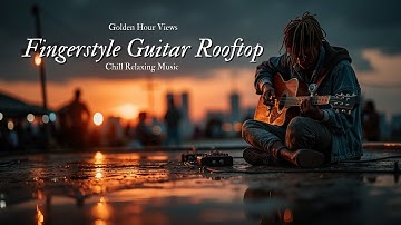 Fingerstyle Guitar Rooftop Sunset | Chill Relaxing Music 2025 Golden Hour Views