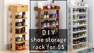 DIY shoe storage rack | How to build a shoe cabinet for 5$