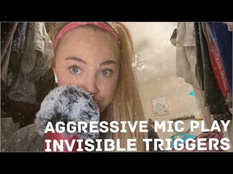 ASMR: Aggressive microphone scratching/tapping (Whispered)