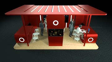 Exhibition Booth Design in Blender 3D | Dubai world trade center events