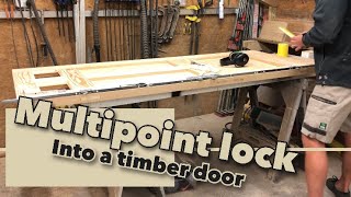 How to install a multipoint lock into a timber door