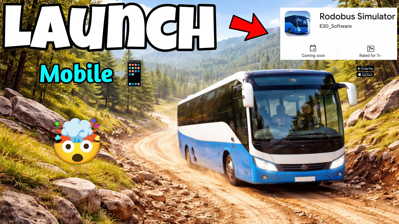 Запуск мобильной версии Rodobus Simulator🎉 Первый взгляд на карту бездорожья и деревни🔥✅