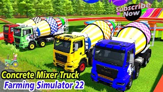 TRANSPORTING EMERGENCY CAR,AMBULANCE,POLICE CAR,MIXER TRUCK WITH COLORFUL.!!! FARMING SIMULATOR22.
