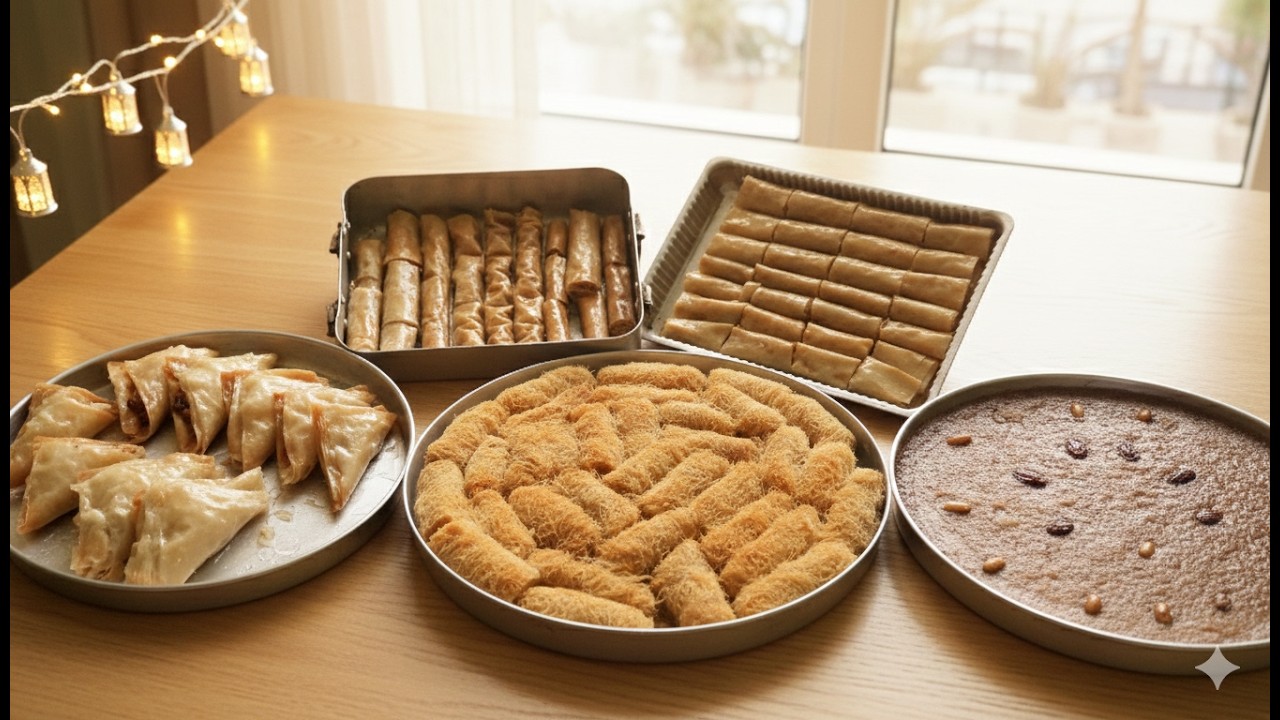 عزومة عند حلواني رمضان في البيت من مطبخ الشيف هناء ناجي 