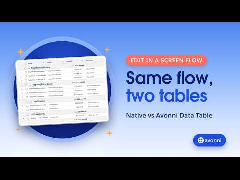 Editable Data Table in a Salesforce Screen Flow: Native vs Avonni