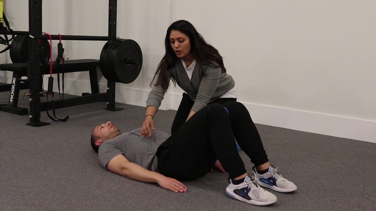 How To Posteriorly Pelvic Tilt - Step 1 - Supine - YouTube