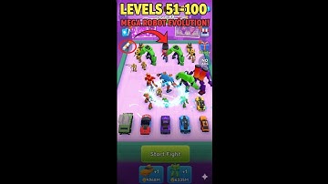 Robot Merge Master Levels 51–100 | Ultra Powerful Robot Battles | No Commentary Gameplay