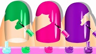 Baby Learn Colors | Play Nail Color Design With Hello Kitty Nail Art | Fun Color Games