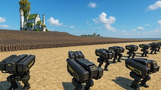 Military Drones & T-45 Elite DEFEND Roman Castle From Pyramid Alien Head & Mutants | UEBS 2 screenshot 3