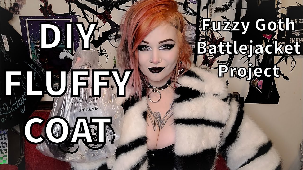 DIY Fluffy Goth Jacket