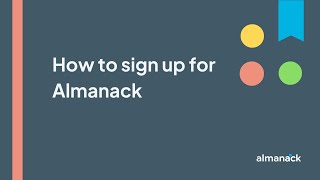 How to sign up for Almanack (2025)