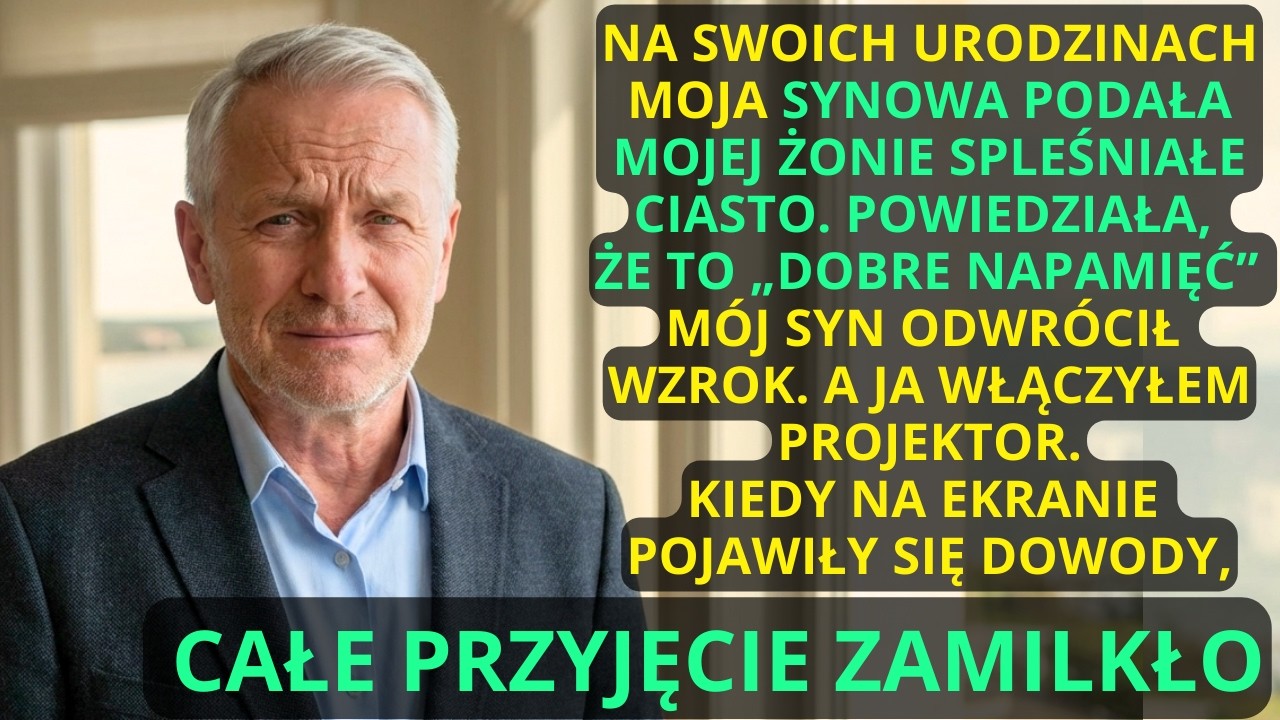 Moja synowa podała mojej żonie SPLEŚNIAŁE CIASTO  na urodzinach… nie wiedziała, że mam nagrania