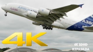 [4K] Airbus A350, A380, A400. 3 brothers show.