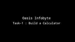 Calculator Web Application | Oasis Infobyte Internship | Task-1 | Durgesh Vaigandla