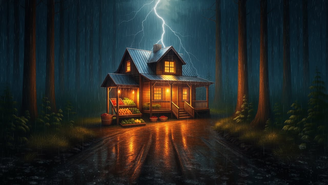 Cozy Cabin Rainy Night – Relaxing Rain & Thunder Sounds for Deep Sleep ...
