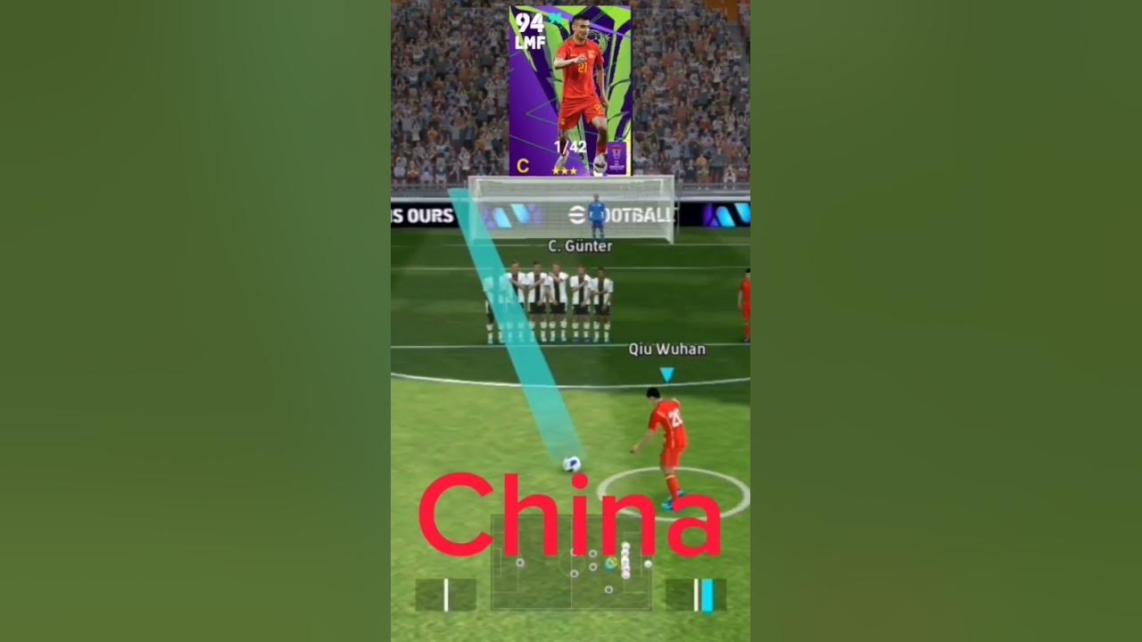 china contre s.koreo dans Violations directes #pes #efootball#shorts# ...