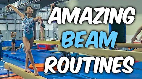 Coach Life: AMAZING Gymnastics Beam Routines| Rach...