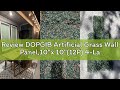 Review DOPGIB Artificial Grass Wall Panel,10"x 10"(12P) 4-Layer Leaf UV-Anti Greenery Faux Boxwood f