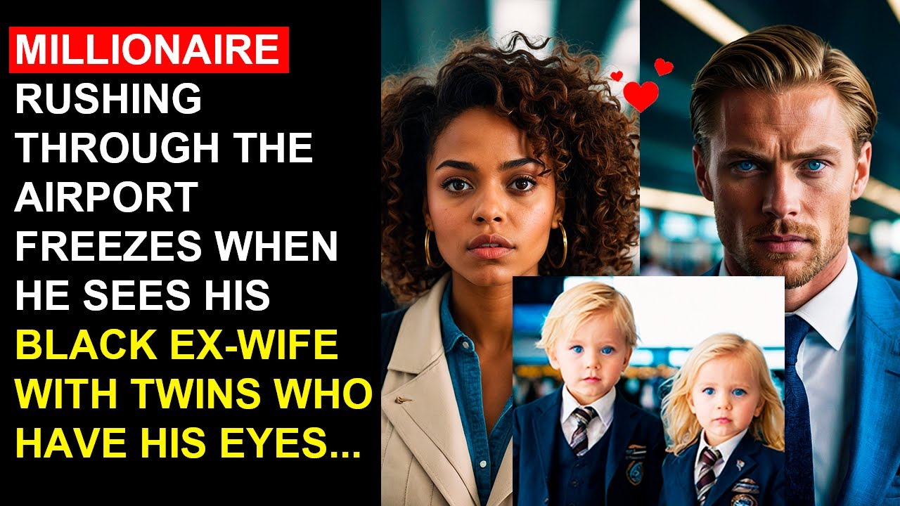 Millionaire Rushing Through the Airport Freezes When He Sees His Black Ex-Wife—With Twins...