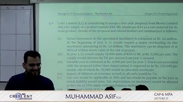 CAF 06 MFA || Muhammad Asif, FCA || Autumn 2024 Session || Lecture 32