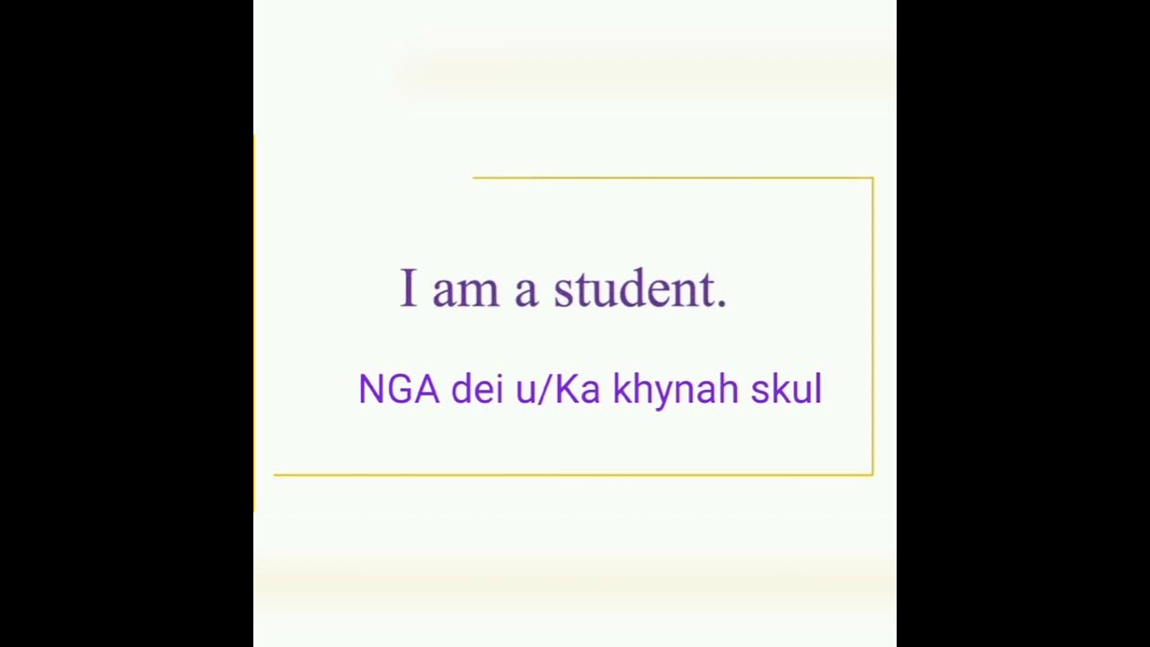 Sentences in khasi translate from English YouTube