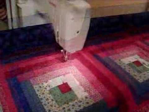 Quilting On Richard's Home Built Frame