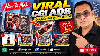 Full How to Make VIRAL CGI Ads with ChatGPT & Google Flow | AI FOOH Ads Tutorial 2026 Update