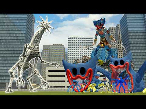 THE SUNMAN TITAN vs ALL HUGGY WUGGY POPPY PLAYTIME MONSTER CHAPTER 3-4-5 in Garry's Mod!