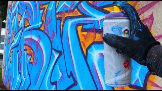 💥 Painting Wild Style Lettering GRAFFITI on the Street