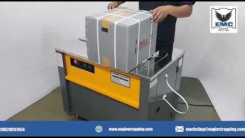 Semi-Automatic Table Top Strapping Machine with VIJAYCO® Strapping Roll.