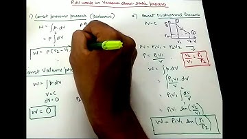 Various Quasi Static Process | pdv | Work | Thermodynamics