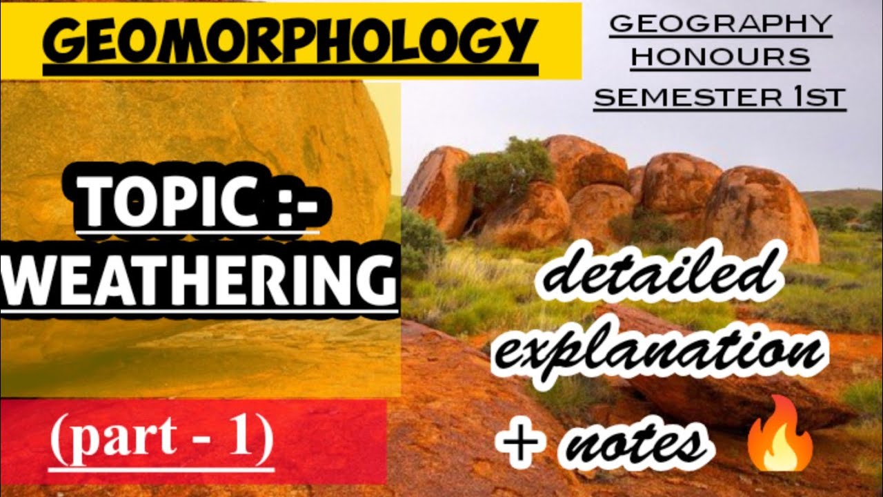 GEOMORPHOLOGYTOPIC WEATHERING (PART 1)GEOGRAPHY HONOURS SEM 1ST