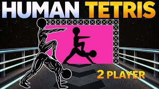 8 MIN 💪 HUMAN TETRIS CO-OP x 2 Player | Immersive Warm Up | Viral Interactive Game | FULL HD screenshot 5