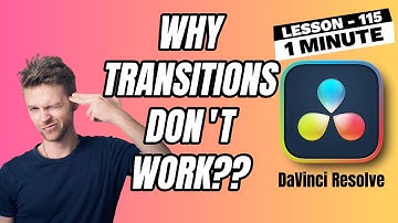 Why Transitions Won’t Apply Between Clips (Fix It Fast!) - Lesson 155 DaVinci Resolve Tutorial