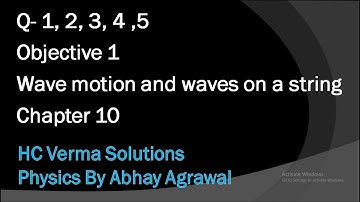 question 1, 2, 3, 4 objective 1 chapter 15 string waves H C verma