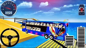 Impossible Bus stunt Racing 2024-Mega Ramp Driving Simulator 3D - Android Gameplay