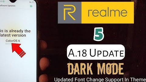 Realme 5 New Dark Mode A.18 Update - Updated Font Change Support In Theme Store🔥🔥