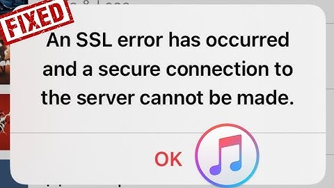 An SSL error has Occurred and a Secure Connection to the Sever Cannot be Made in Music in iOS 14.4.2