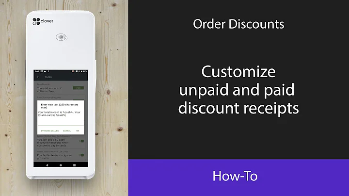Order Discounts: Customize unpaid and paid discount receipts