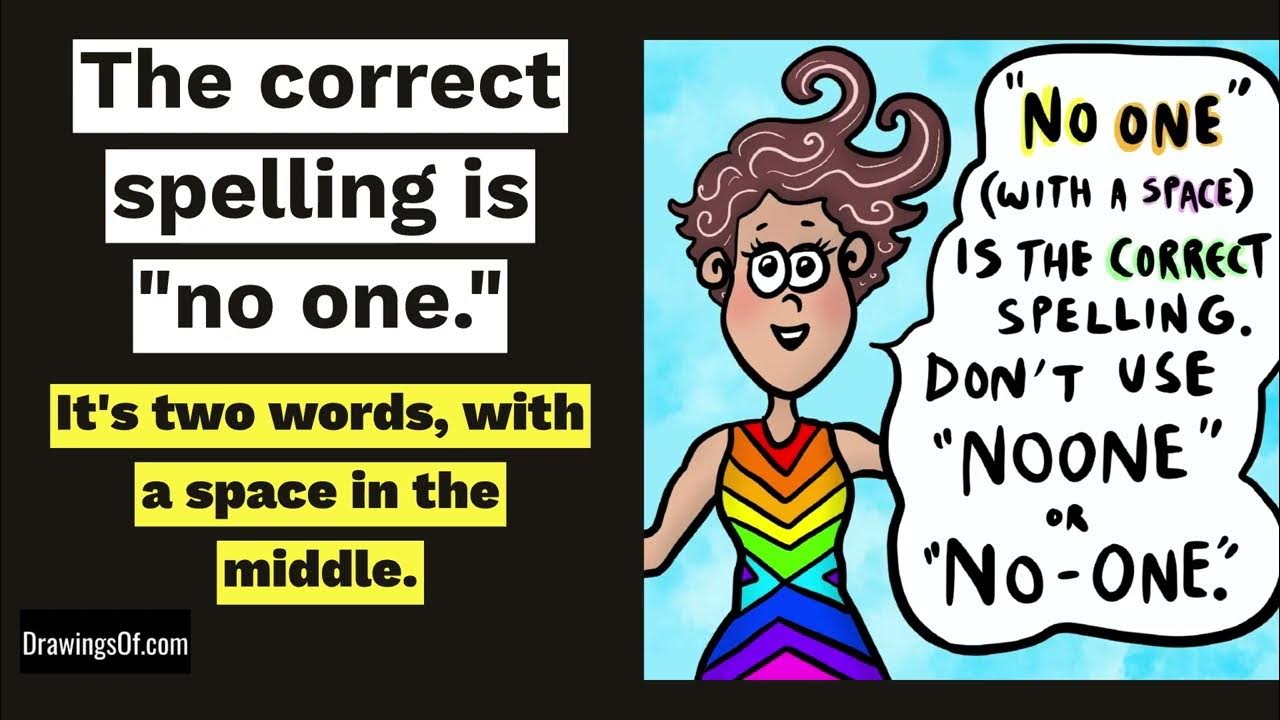 How to spell no one youtube