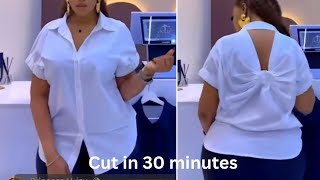 DIY:HOW TO MAKE A TRENDY DRAPED SHIRT FOR STYLISH TWO PIECE OUTFIT | MUST-TRY SOWING TUTORIAL 2025