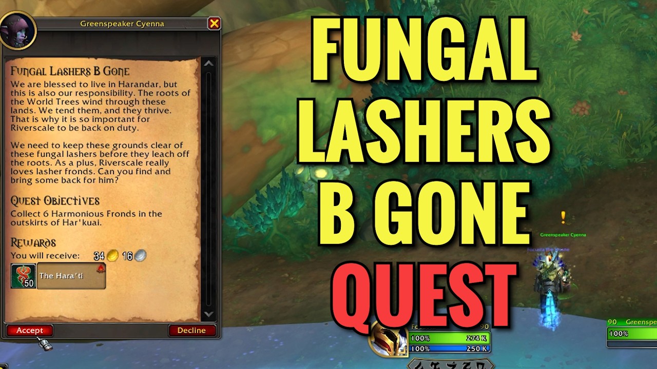 Fungal Lashers B Gone Quest (WoW Midnight)