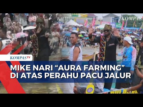 Kolaborasi Melly Mike dan Dhika 'Aura Farming' Hibur Penonton Pacu Jalur di Riau | BERUT